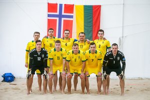 Lietuvos paplūdimio futbolo rinktinė iškovojo dvi vienodas pergales prieš Norvegiją