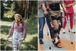 Krytis nuo slidžių Gintarės gyvenimą apvertė aukštyn kojom: jauna mergina iš naujo mokosi vaikščioti