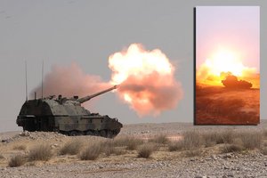 Parodė, kaip Ukrainoje dirba haubica „PzH 2000“