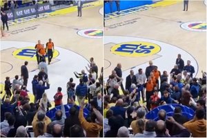 Po žaidėjo išvarymo iš aikštės – teisėjų ir „Fenerbahce“ sirgalių kaktomuša