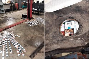 Pasieniečiai baltarusio „Audi“ aptiko paslėptą rūkalų kontrabandą