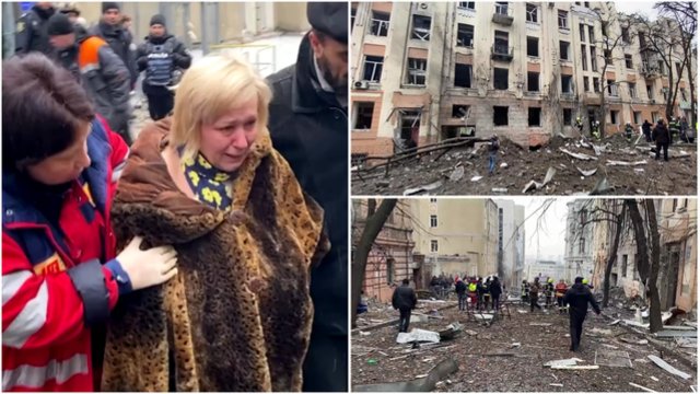 Dar viena rusų raketa atskriejo į gyvenamąjį namą Charkive: nukentėjo mažiausiai 3 žmonės