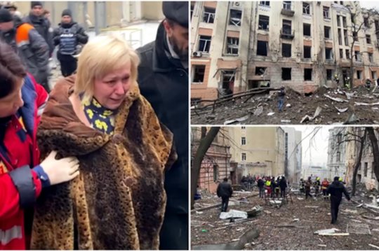 Dar viena rusų raketa atskriejo į gyvenamąjį namą Charkive: nukentėjo mažiausiai 3 žmonės
