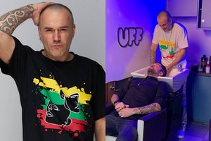 Kevinas Gigevičius sėkmingai įveikė 24 valandų trukmės plaukų kirpimo maratoną ir pasiekė Lietuvos rekordą