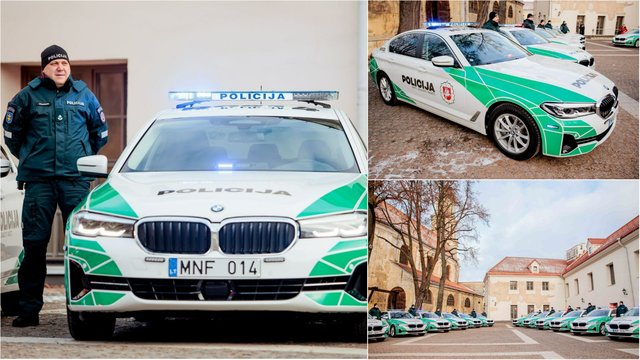 Prieš svarbų įvykį sostinės kelių policijai perduoti galingi BMW automobiliai: nepabėgs net drąsiausi