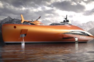 Italai sukūrė įspūdingą 80 mln. eurų vertės superjachtos, galinčios „skristi“ per vandenį, koncepciją