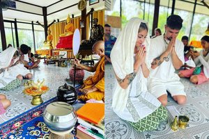 Grupės „8 kambarys“ narys Karolis Talutis-Talaz Tailande vedė savo mylimąją: porą palaimino vienuolis