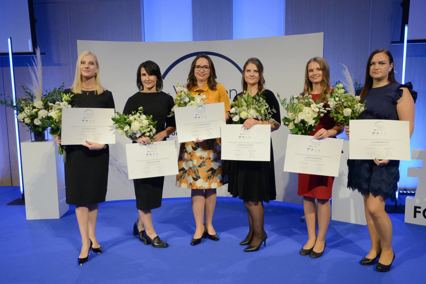 2020-2022 m. Moterys moksle laimėtojos. Ieva Plikusienė, Rima Budvytytė, Joana Smirnovienė, Dominyka Dapkutė, Greta Jarockytė, Gintarė Kručaitė.<br> Organizatorių nuotr.