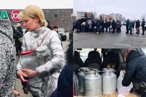 Galimybės gauti pieno nemokamai nepraleido daugelis – 120 litrų neliko per 10 minučių