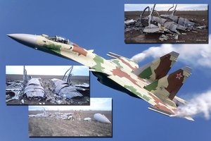 Ukrainiečiai skelbia aptikę numuštą modernų rusų naikintuvą