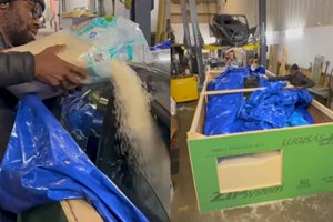 Neįtikėtina: vandeniui užliejus elektromobilį, savininkas jį užkasė ryžiuose – štai ir rezultatas