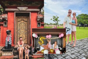 Balyje atostogaujančios V. Siegel šeimoje – ypatinga šventė: pasidalijo staigmenos akimirka