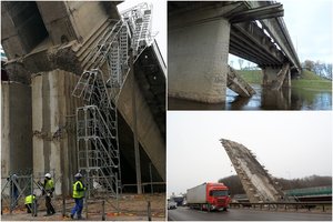 Tragedijų kol kas išvengta, bet bėda – labai opi: griūvantys tiltai tampa rimtu signalu