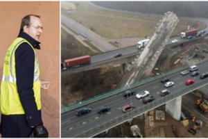 Susisiekimo ministras M. Skuodis įvardijo, kas atsakingas už tilto griūtį Kaune 