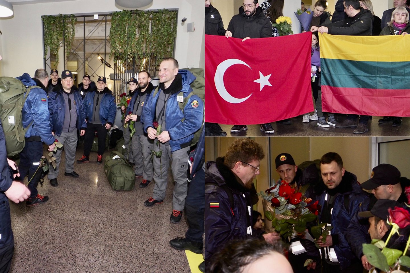 Tarptautinės Lietuvos gelbėjimo komandos sugrįžimas iš Turkijos.