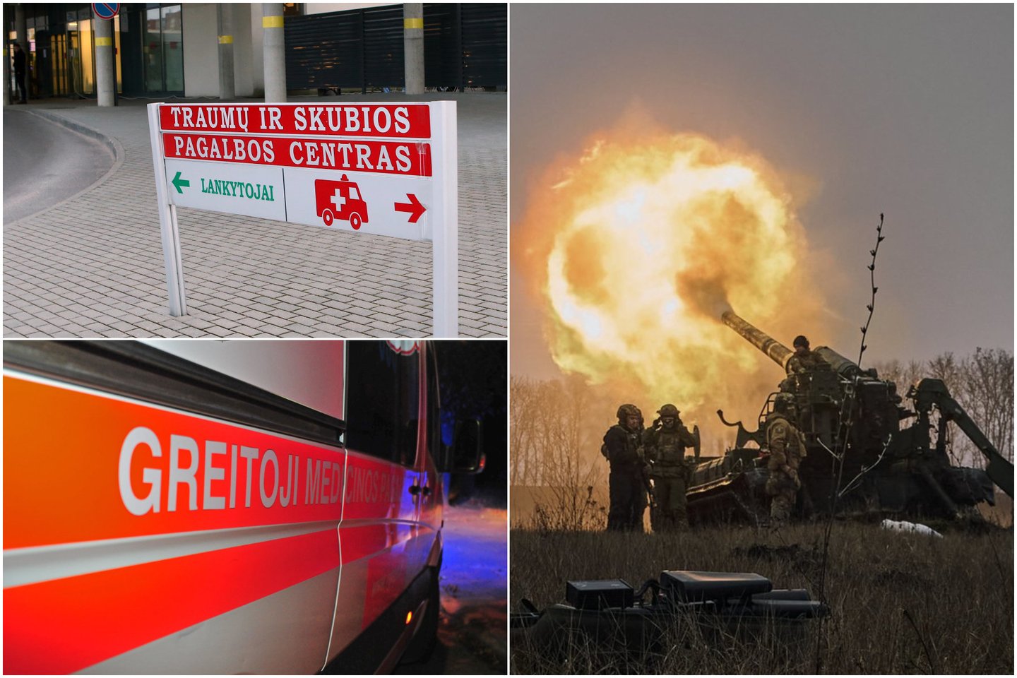  Į Kauno klinikas penktadienį paryčiais atvežtas lietuvis, sužeistas Ukrainoje per sprogimą. <br> Lrytas.lt koliažas