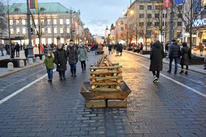 Vilniečio akimis: Gedimino prospekte suliepsnojo šešiolika Vasario 16-osios laužų