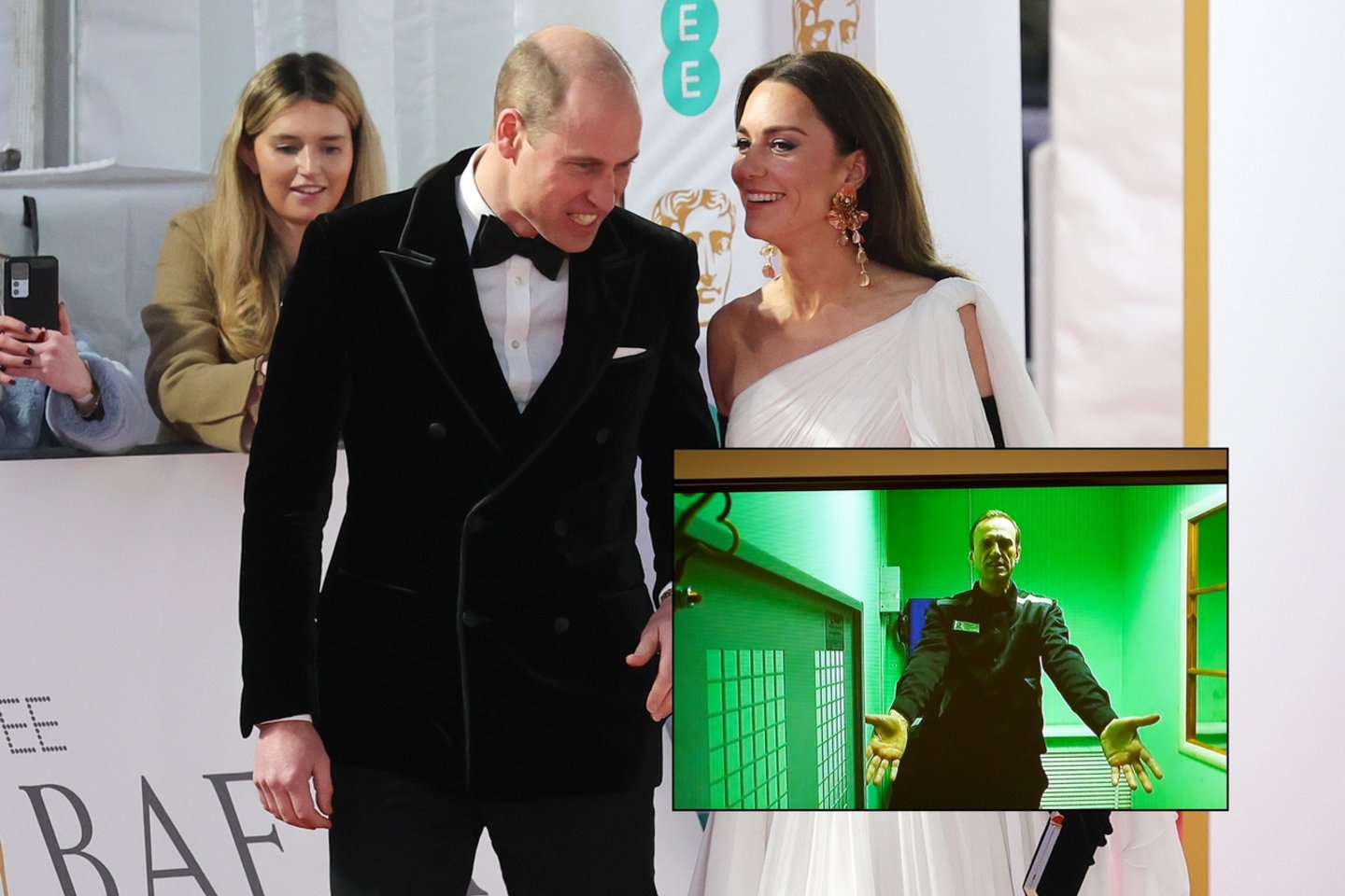  Princas Williamas, jo žmona Catherine Middleton ir Aleksejus Navalnas.<br> Lrytas.lt koliažas.