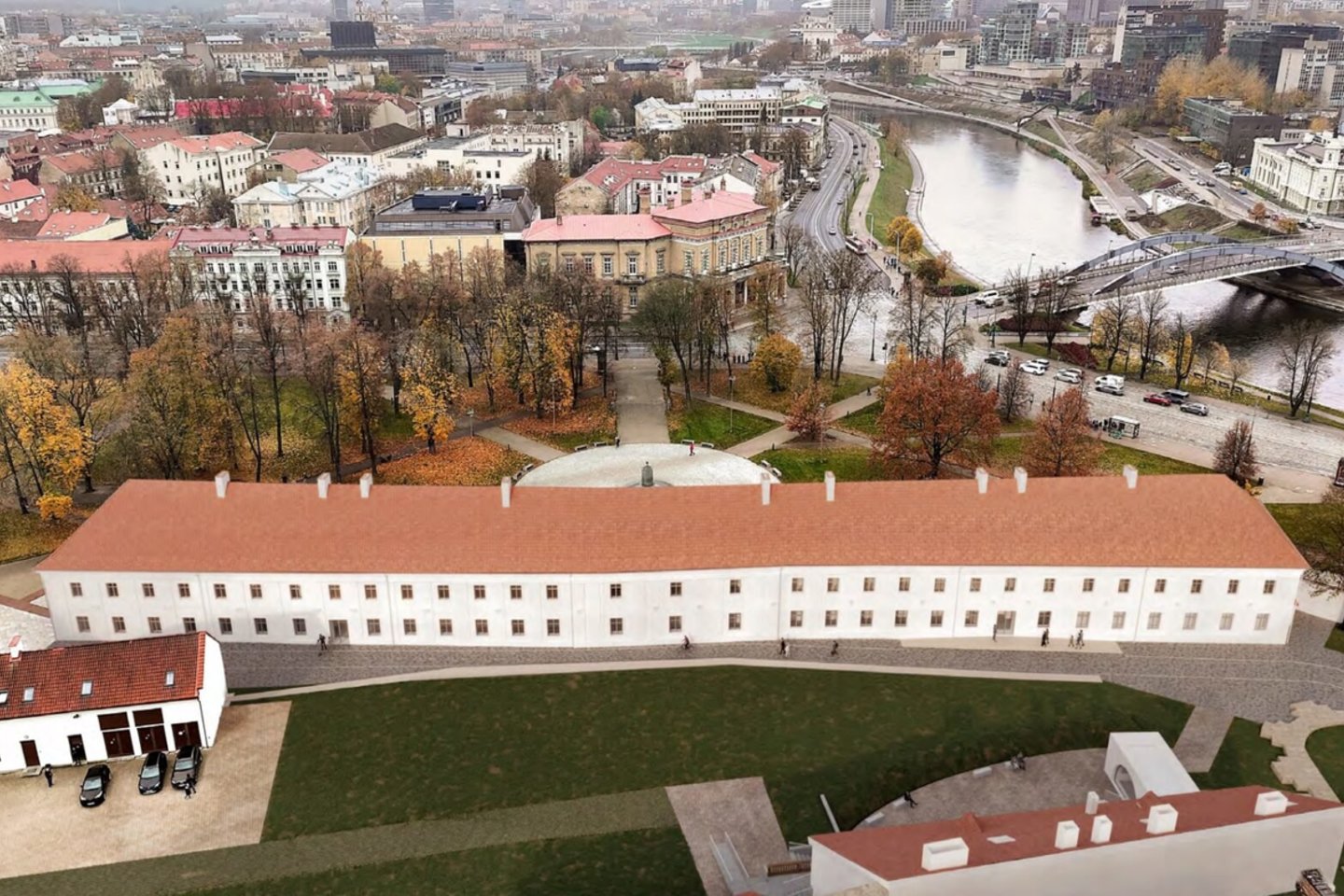 Vilniaus miesto savivaldybei pateikti projektiniai siūlymai, kuriuose pristatoma šalia Gedimino kalno esančio muziejaus, Naujojo Arsenalo, rekonstrukcija.<br>Vizual.
