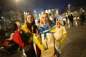 Temstant Kaunas nusidažė geltona ir mėlyna spalvomis