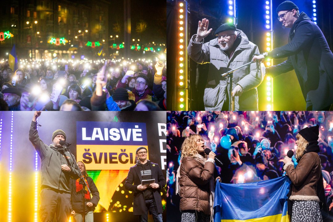  Solidarumo su Ukraina akcija-koncertas „Laisvė šviečia: RADAROM!“<br> lrytas.lt koliažas.