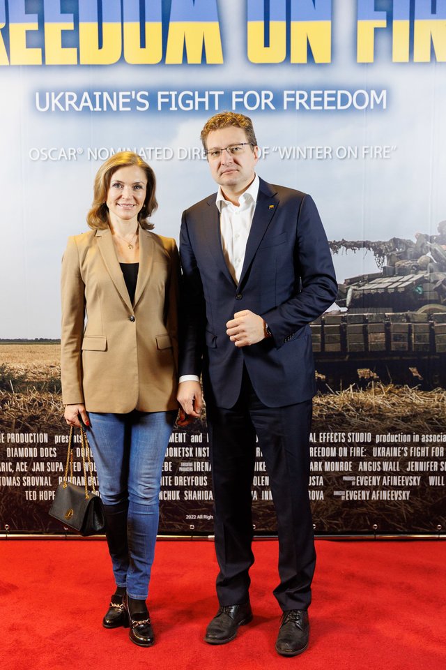 Dainius Radzevičius su žmona Jūrate.<br> T.Bauro nuotr.
