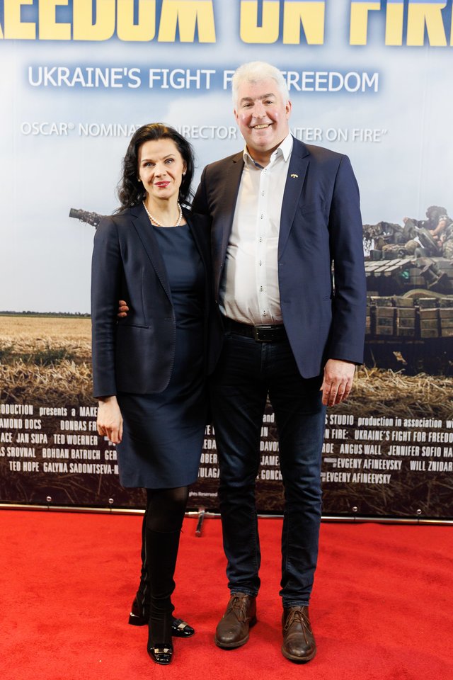 Marius Laurinavičius su žmona Ingrida.<br> T.Bauro nuotr.