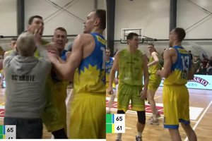 Masinės muštynės NKL: sirgalius trenkė E. Dimšai, išvaryti net 6 žaidėjai