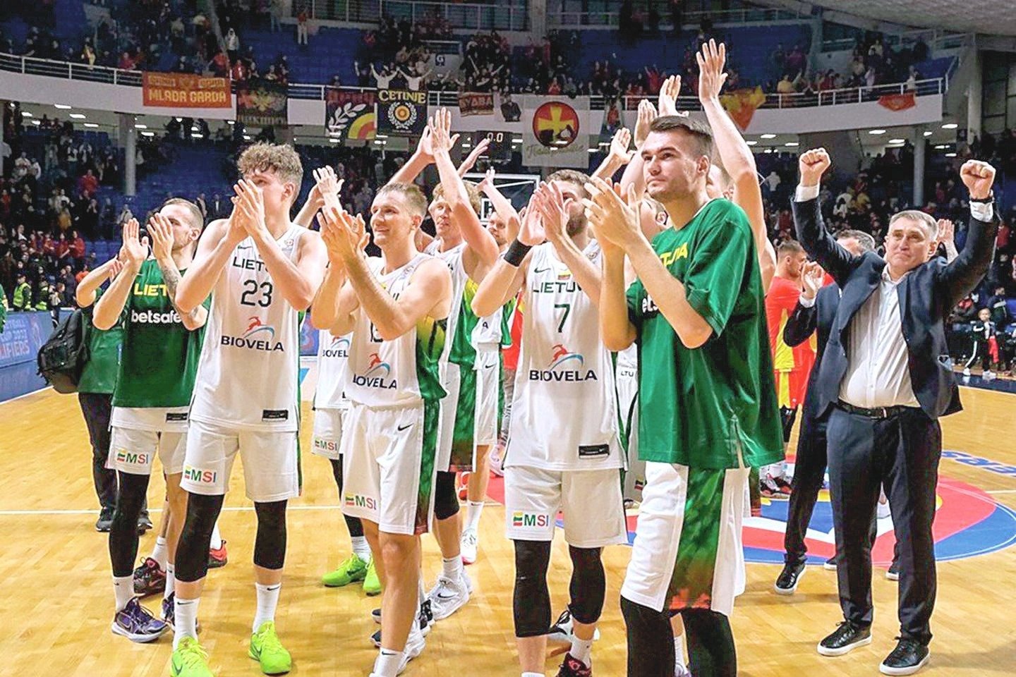  Lietuvos rinktinė įvykdė užduotį patekti į pasaulio čempionatą.<br>FIBA nuotr.