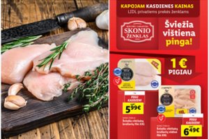„Lidl“ tęsia kainų mažinimo lyderystę ir atpigina šviežią vištieną