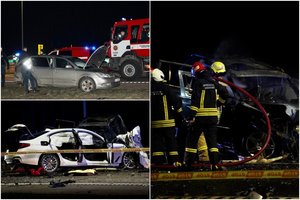 Aiškėja kraupios avarijos Kaune tyrimo detalės: prieš eismą lėkęs „Mercedes“ vos nenušlavė dar vieno automobilio