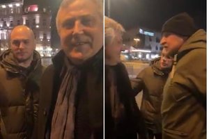 Prie rusų tanko Katedros aikštėje – dar vienas konfliktas