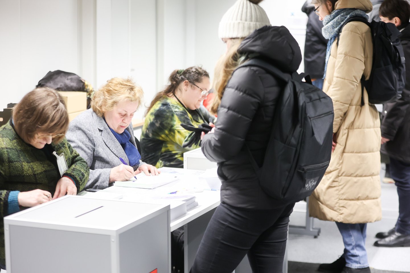Išankstinis balsavimas Vilniuje.<br> T.Bauro nuotr.