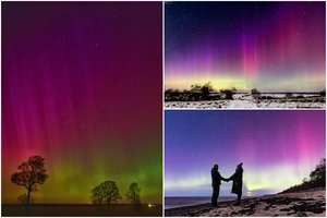 Lietuvoje antrą vakarą iš eilės stebino magiškas reginys: įvairiomis spalvomis žibėjo Šiaurės pašvaistė