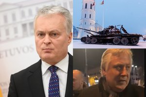 G. Nausėda prakalbo apie gvazdikus ant sunaikinto rusų tanko nešančius žmones: „Jo reikėjo, kad pamatytume, kas yra kas“