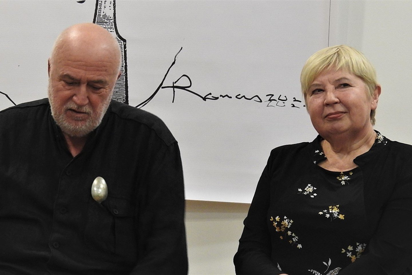 R.Klimavičius ir jo kūrybos partnerė J.Sučylaitė.<br> G.Pilaičio nuotr.