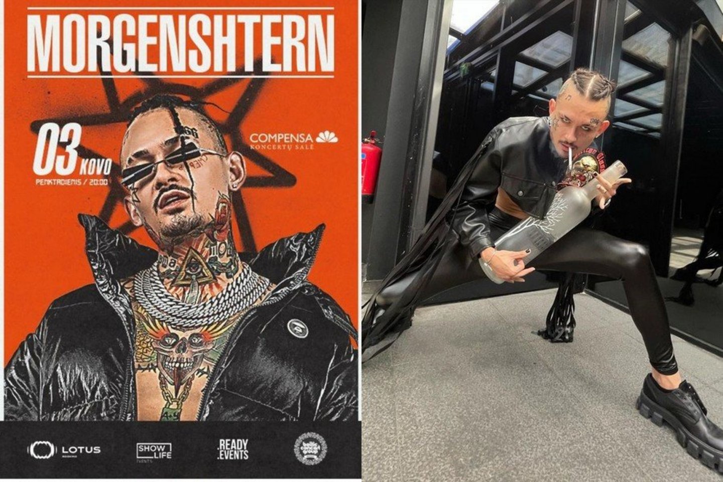 Kovo 3 dieną Vilniuje koncertuos Morgenshternas.<br> Compensos ir instagramo nuotr.