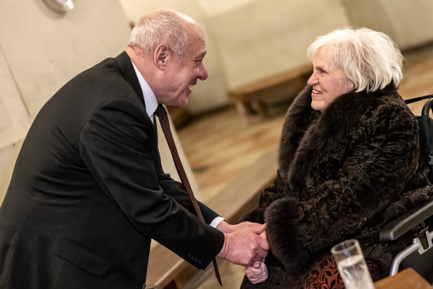  Akimirkos iš K.Prunskienės jubiliejaus šventės.<br> Liusjeno Kulbio nuotr.