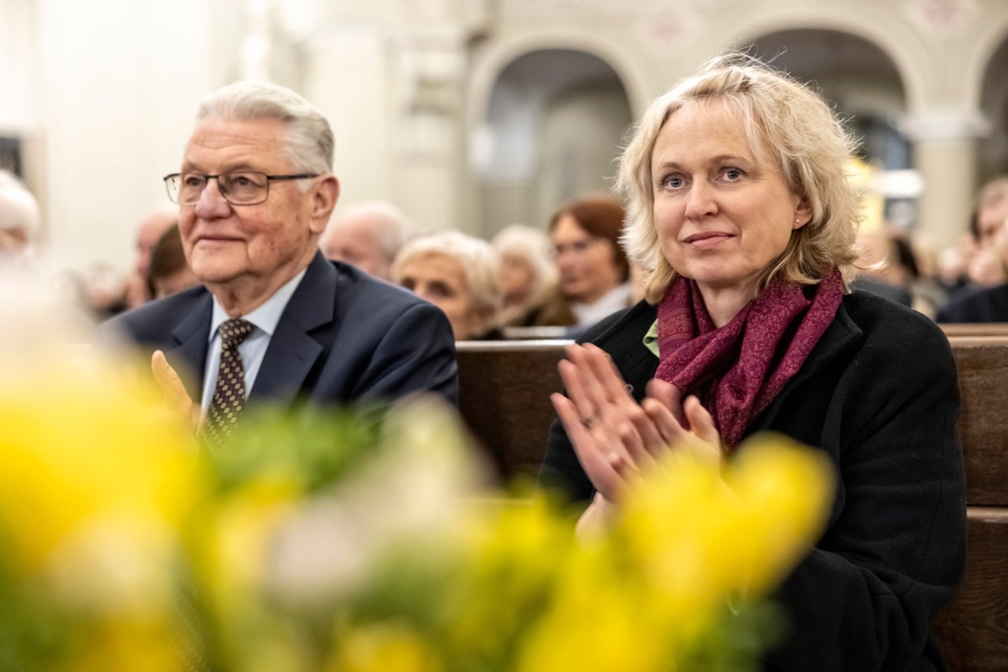  Akimirkos iš K.Prunskienės jubiliejaus šventės.<br> Liusjeno Kulbio nuotr.