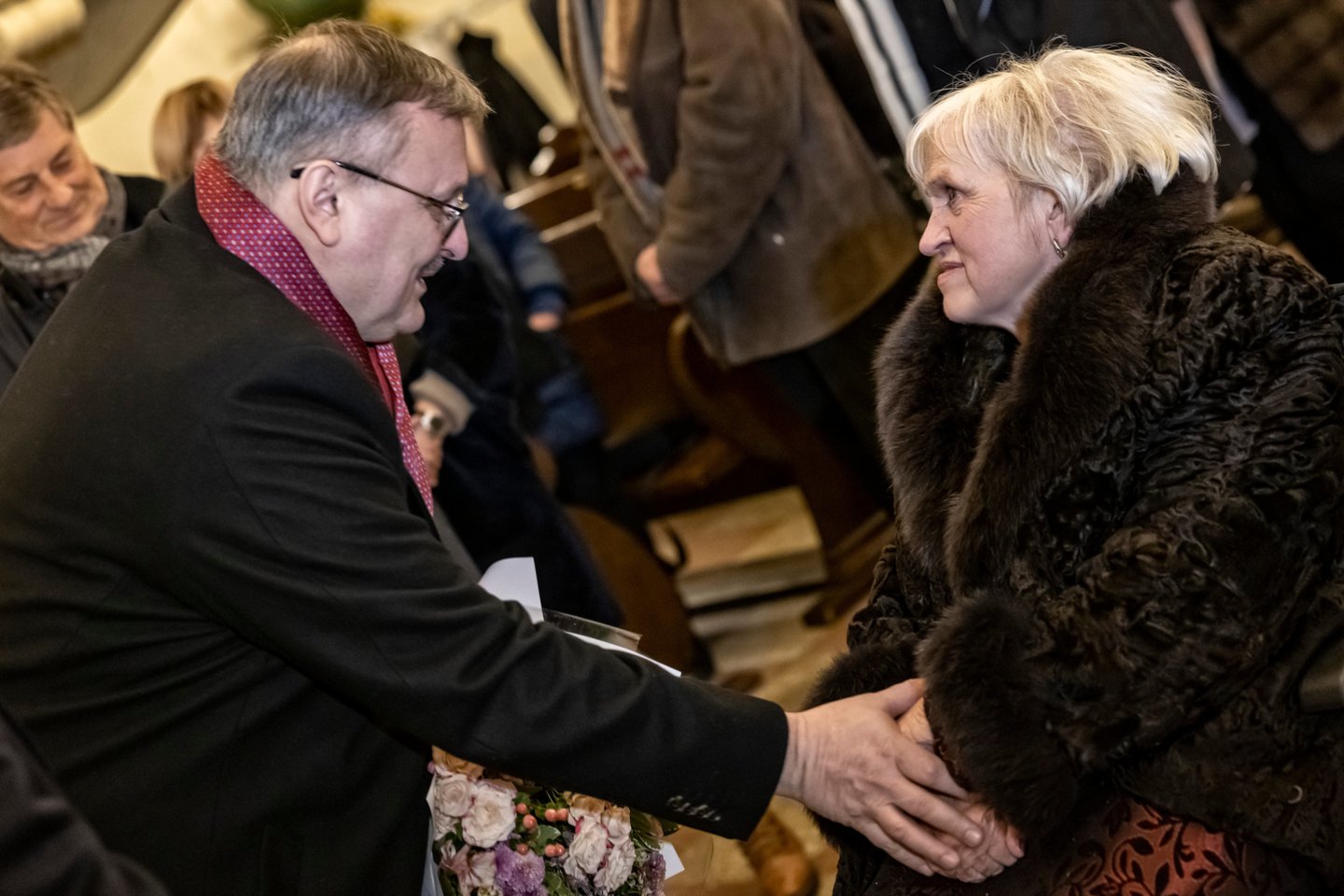  Akimirkos iš K.Prunskienės jubiliejaus šventės.<br> Liusjeno Kulbio nuotr.