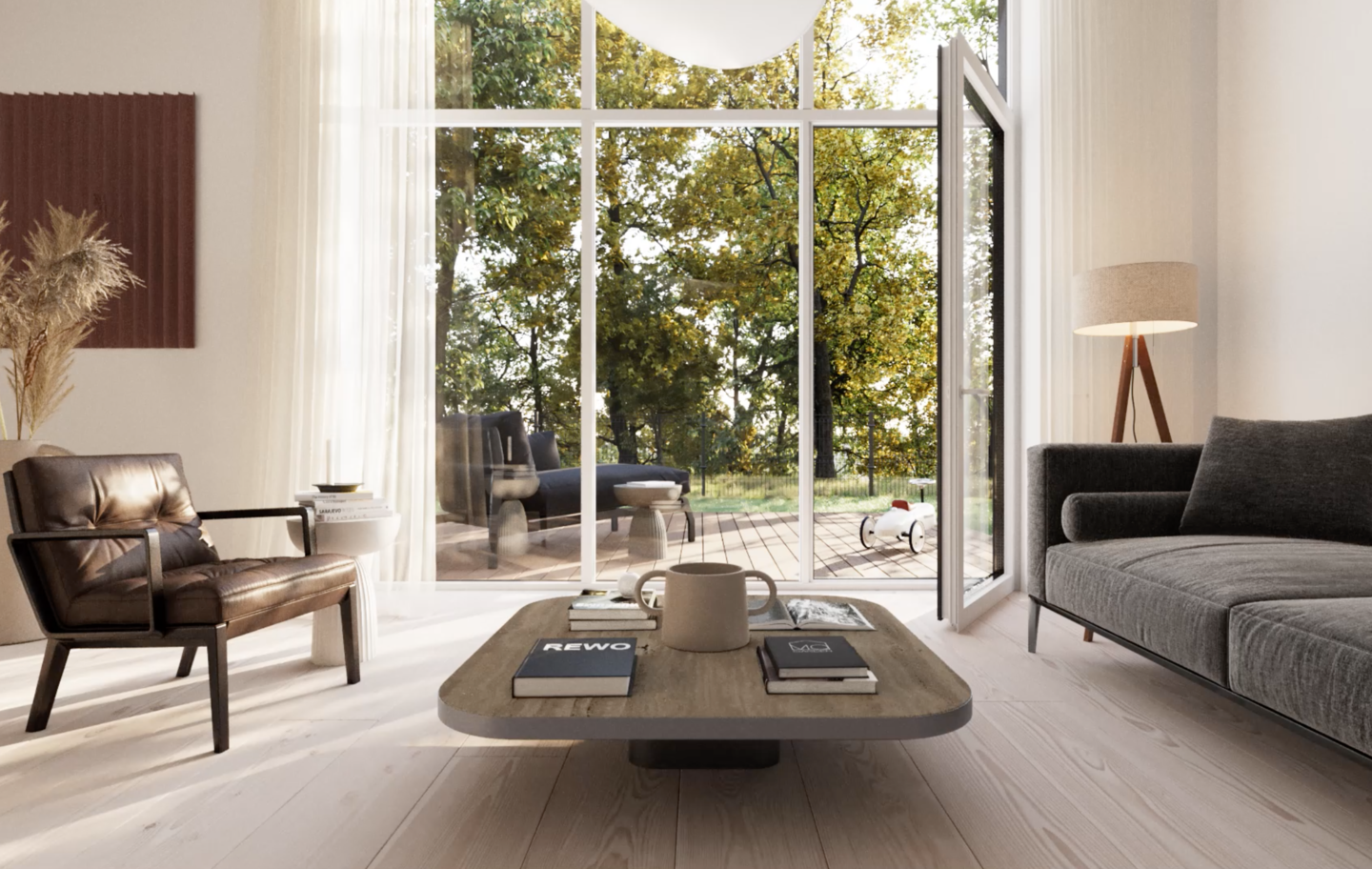 Pirkėjai greta miško ir tvenkinių įsikūrusioje gyvenvietėje gali rinktis jau pastatytus A++ energinės klasės butus su erdviomis terasomis.