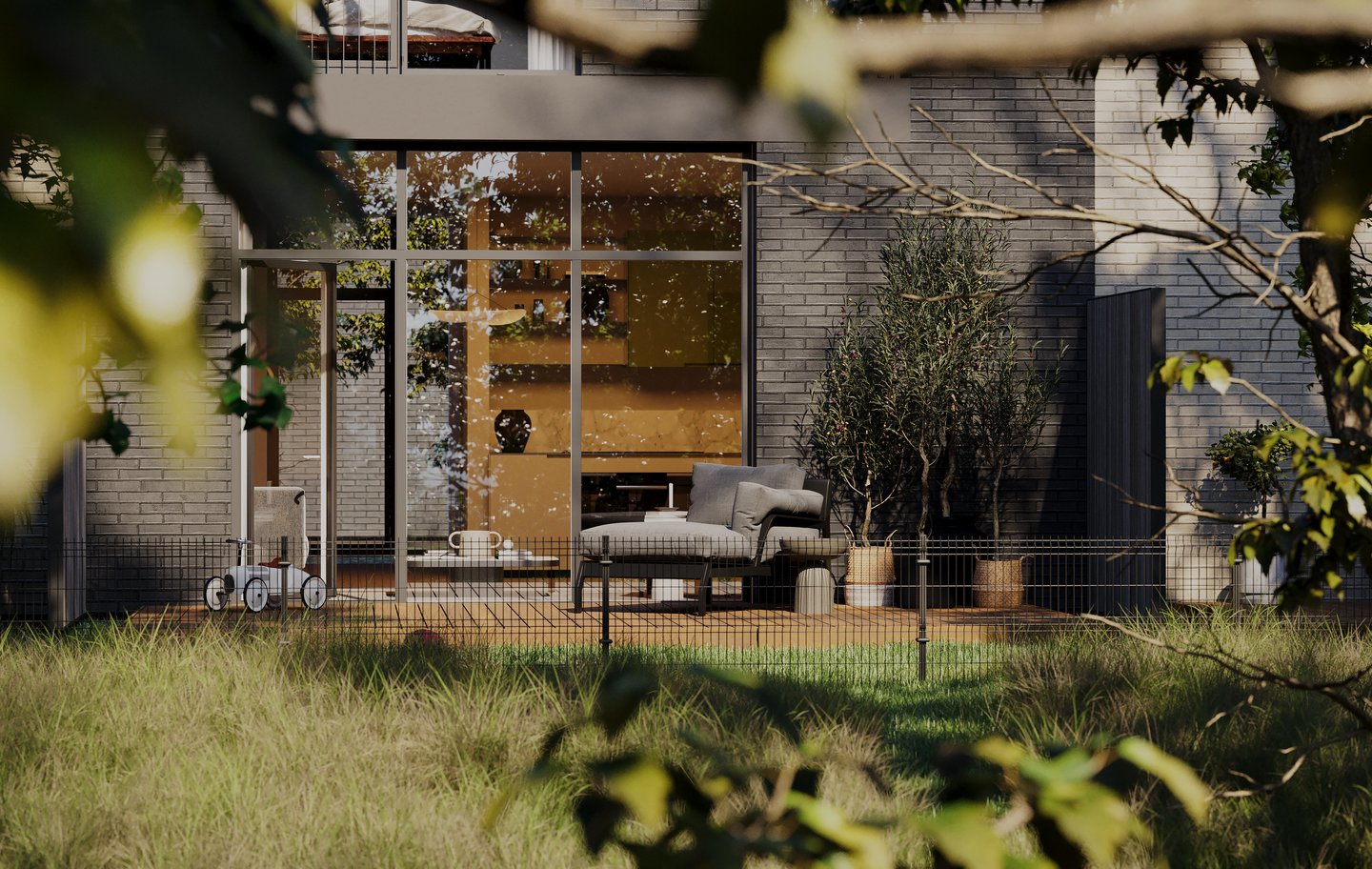 Pirkėjai greta miško ir tvenkinių įsikūrusioje gyvenvietėje gali rinktis jau pastatytus A++ energinės klasės butus su erdviomis terasomis.