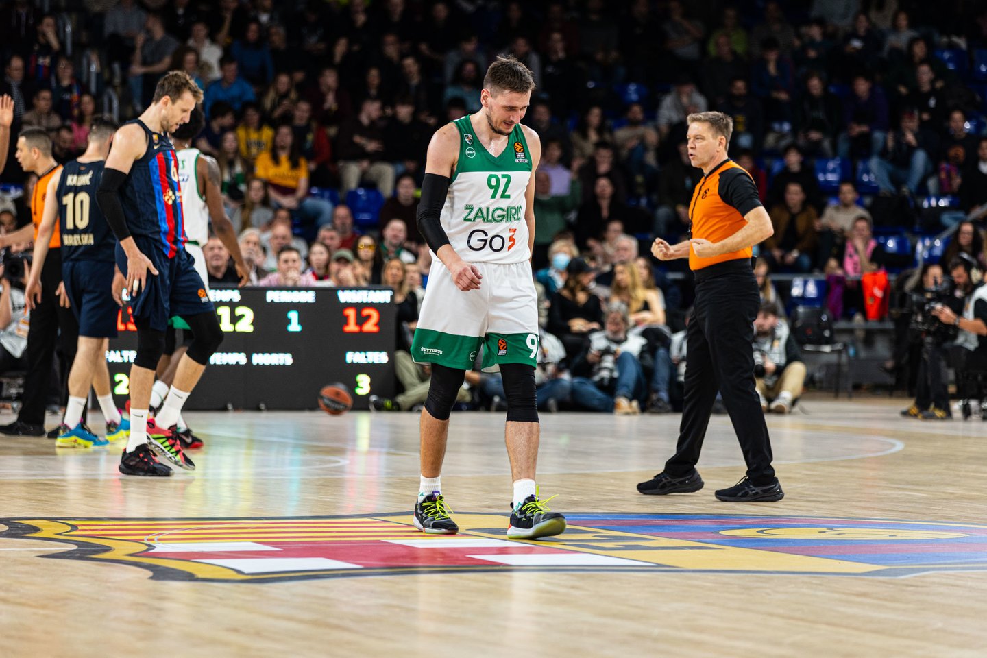 Rungtynės Barselonoje.<br>Zalgiris.lt nuotr.