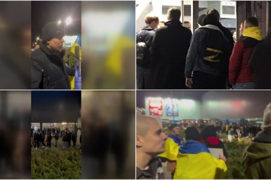 Nufilmavo, kas dėjosi prieš rusų reperio koncertą prie Pramogų arenos: susirinkusi minia demonstruoja rusiškus simbolius, aidi keiksmai