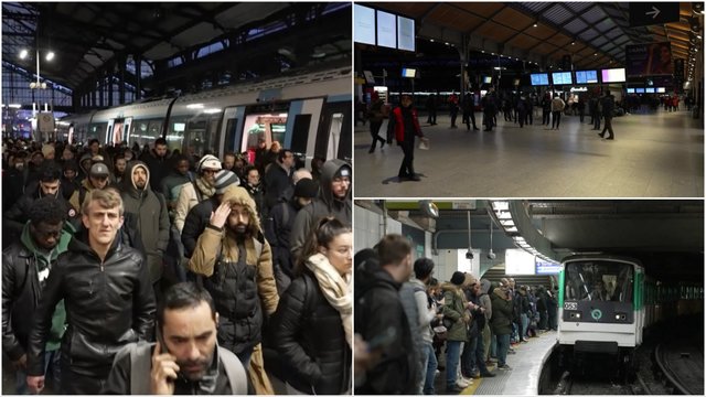 Paryžiuje dėl streiko prieš pensijų reformas sutriko viešasis transportas: siekiama paralyžiuoti šalį