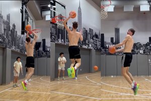 M. Buzelis surengė treniruotę įspūdingame Niujorko dangoraižyje, kuriame lankosi JAV garsenybės