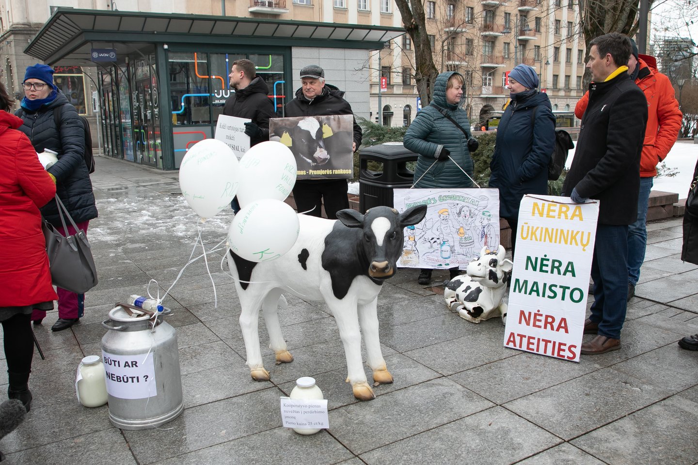 Ūkininkų protestas prie Vyriausybės.<br>D.Labučio/ELTA nuotr.