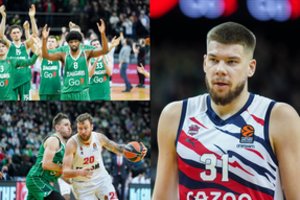 Eurolygos lietuviai: pavyzdinė R. Giedraičio gynyba, kamuolio nesulaukdavęs D. Motiejūnas ir neatsiskleidę žalgiriečiai