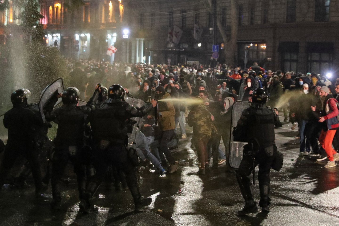 Masiniai protestai Sakartvele.<br>Reuters/Scanpix nuotr.