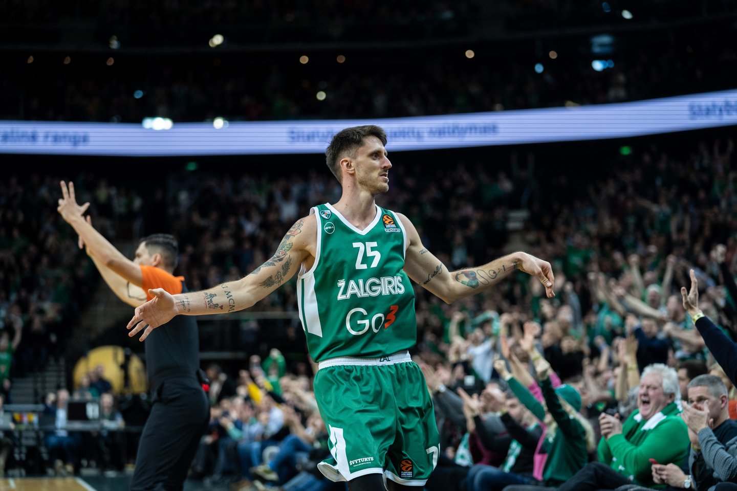 „Žalgiris“ Eurolygoje nuskynė dar vieną pergalę.<br>G. Bitvinsko nuotr.